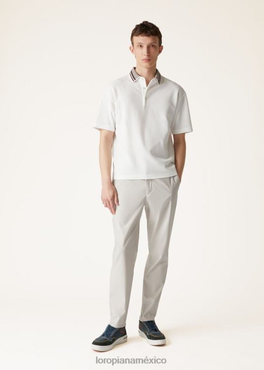 Loro Piana hombres pantalones urbanos de ocio gris perla (mc51) 2FPNR996
