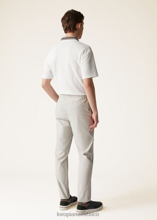 Loro Piana hombres pantalones urbanos de ocio gris perla (mc51) 2FPNR996