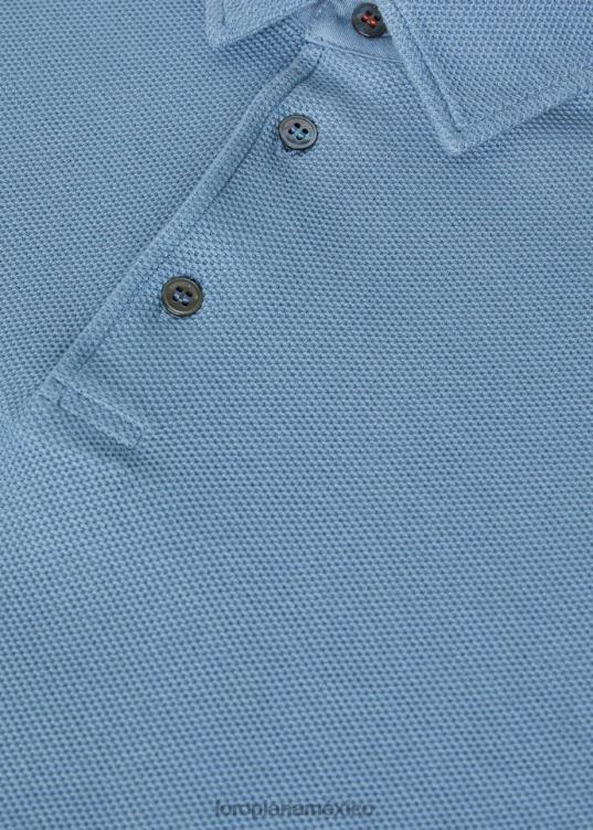 Loro Piana hombres camisa polo blanco óptico (1005) 2FPNR1088