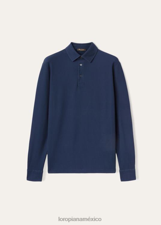 Loro Piana hombres camisa polo blanco óptico (1005) 2FPNR1094