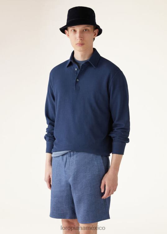 Loro Piana hombres camisa polo blanco óptico (1005) 2FPNR1094