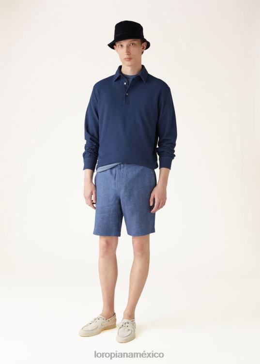 Loro Piana hombres camisa polo blanco óptico (1005) 2FPNR1094