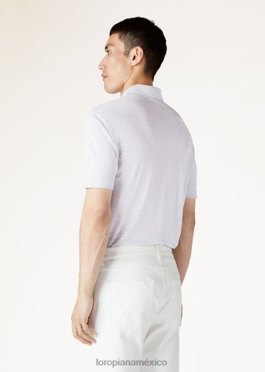 Loro Piana hombres camisa polo blanco óptico (1005) 2FPNR1123