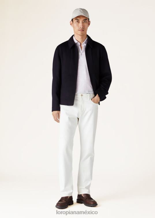 Loro Piana hombres camisa polo blanco óptico (1005) 2FPNR1123