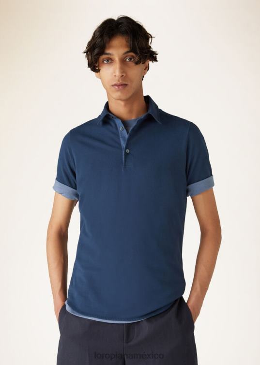 Loro Piana hombres camisa polo blanco óptico (1005) 2FPNR1137