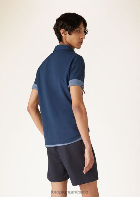 Loro Piana hombres camisa polo blanco óptico (1005) 2FPNR1137