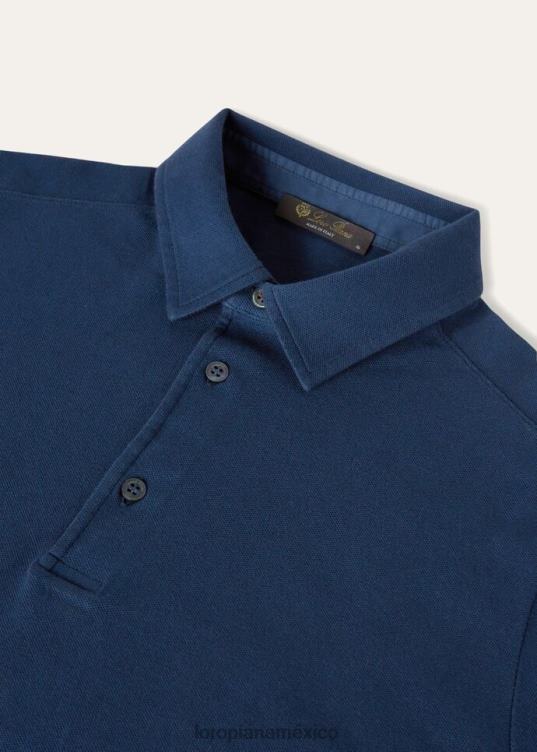 Loro Piana hombres camisa polo blanco óptico (1005) 2FPNR1137