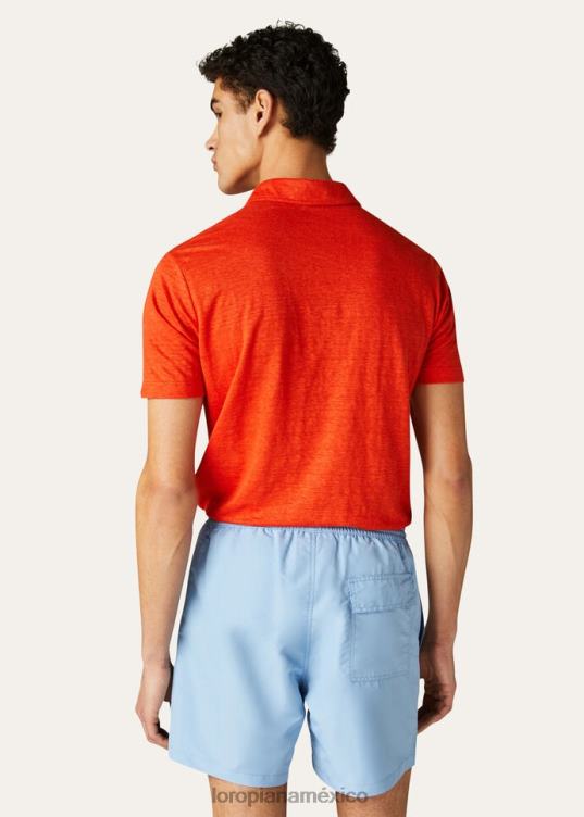 Loro Piana hombres camisa polo blanco óptico (1005) 2FPNR1139