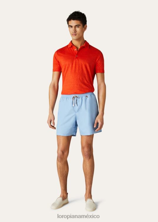 Loro Piana hombres camisa polo blanco óptico (1005) 2FPNR1139