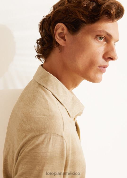 Loro Piana hombres camisa polo blanco óptico (1005) 2FPNR1161