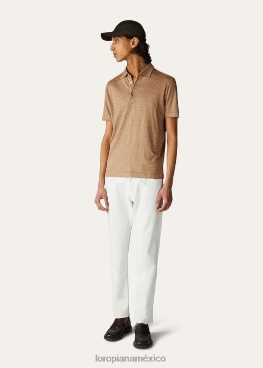 Loro Piana hombres camisa polo blanco óptico (1005) 2FPNR1178