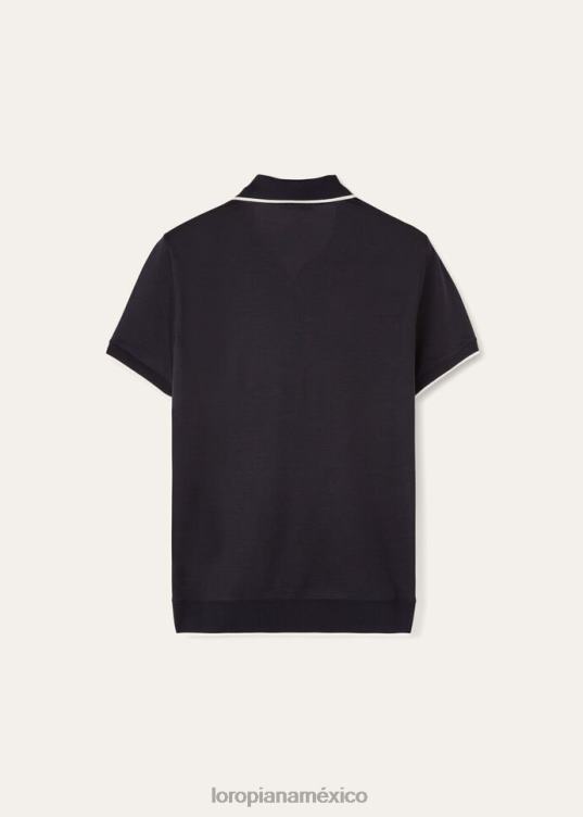 Loro Piana hombres camisa polo sin botones clorofila (50wl) 2FPNR1179