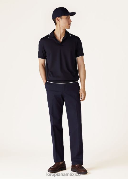 Loro Piana hombres camisa polo sin botones clorofila (50wl) 2FPNR1179