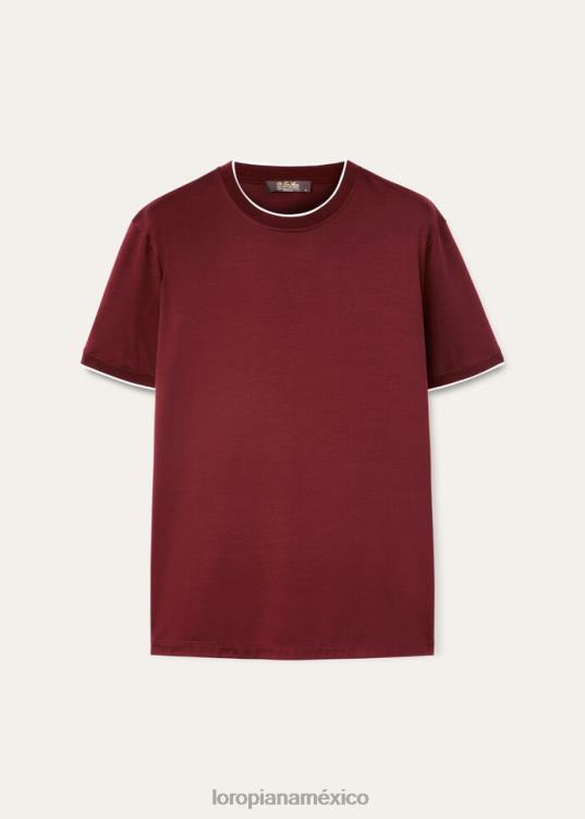 Loro Piana hombres camiseta gok tinta roja (r08y) 2FPNR1111