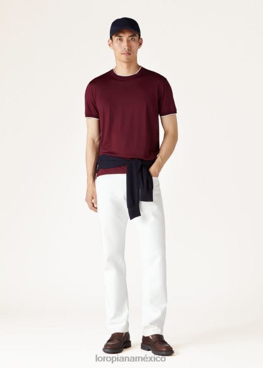 Loro Piana hombres camiseta gok tinta roja (r08y) 2FPNR1111