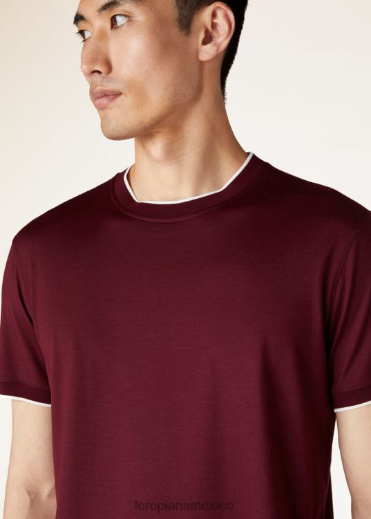 Loro Piana hombres camiseta gok tinta roja (r08y) 2FPNR1111