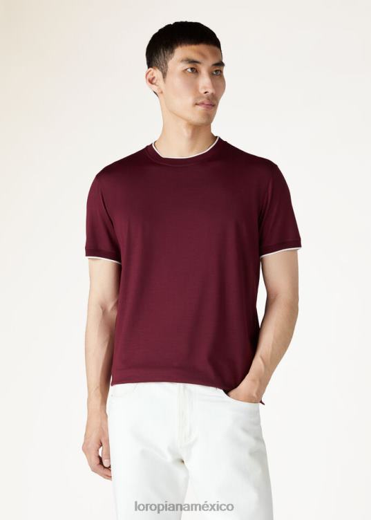 Loro Piana hombres camiseta gok tinta roja (r08y) 2FPNR1111