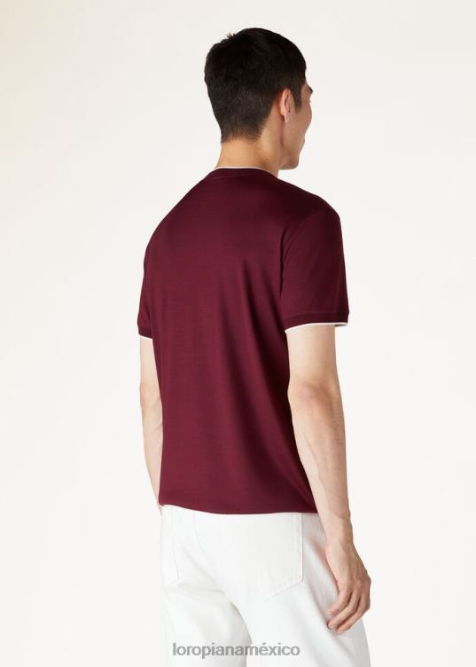 Loro Piana hombres camiseta gok tinta roja (r08y) 2FPNR1111