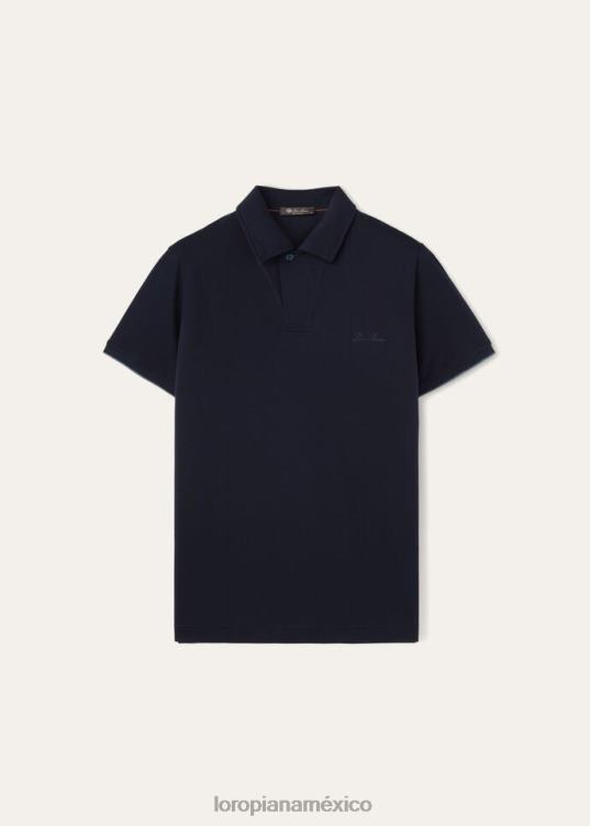 Loro Piana hombres polo abierto blanco óptico (1005) 2FPNR1159