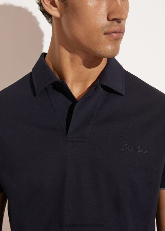 Loro Piana hombres polo abierto blanco óptico (1005) 2FPNR1159