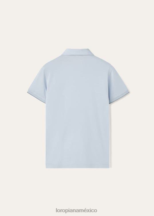 Loro Piana hombres polo abierto blanco óptico (1005) 2FPNR1166