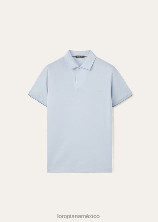 Loro Piana hombres polo abierto blanco óptico (1005) 2FPNR1166