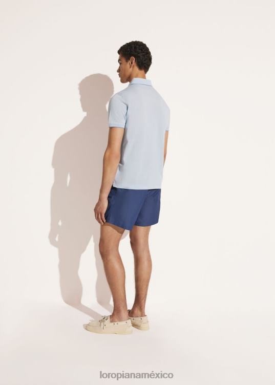 Loro Piana hombres polo abierto blanco óptico (1005) 2FPNR1166