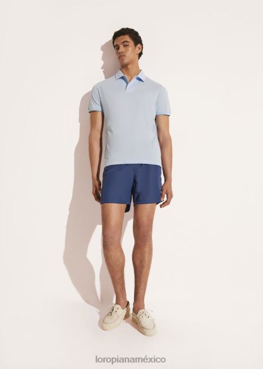 Loro Piana hombres polo abierto blanco óptico (1005) 2FPNR1166