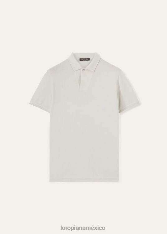 Loro Piana hombres polo abierto ghiaccio mel (mc97) 2FPNR1148