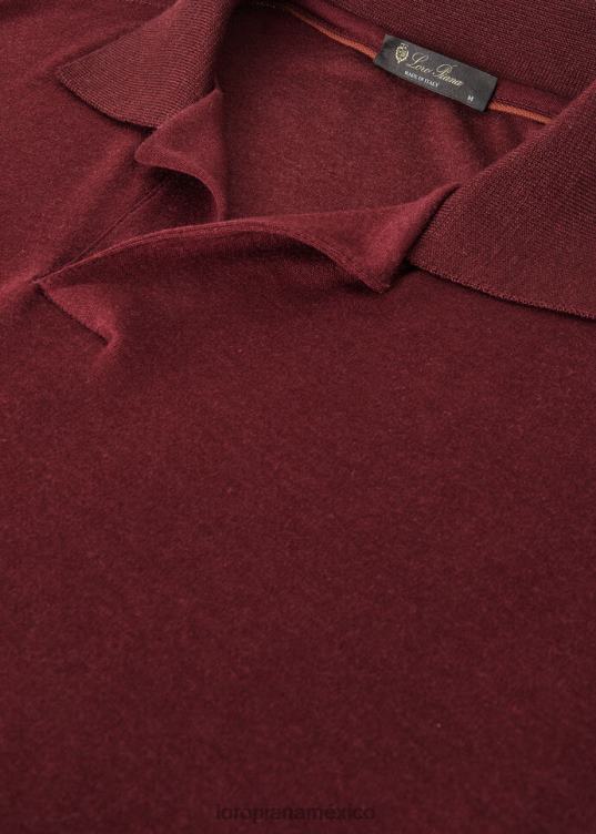 Loro Piana hombres polo abierto rojo cherokee (r07s) 2FPNR1102