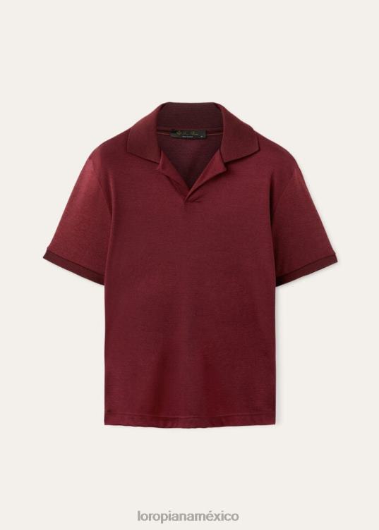 Loro Piana hombres polo abierto rojo cherokee (r07s) 2FPNR1102