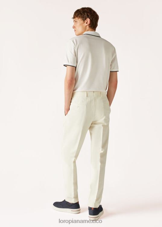 Loro Piana hombres polo de Brentwood blanco óptico (1005) 2FPNR1143