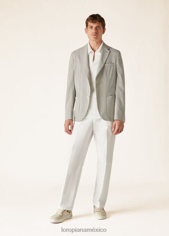 Loro Piana hombres polo de porto venere blanco óptico (1005) 2FPNR1150