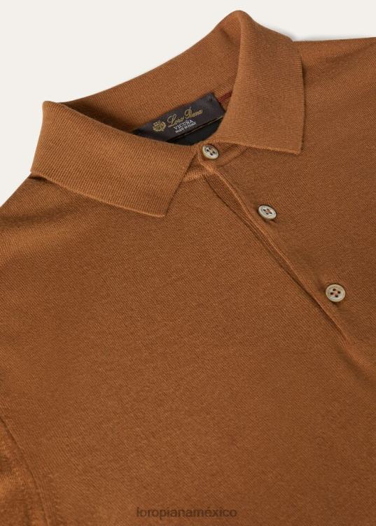 Loro Piana hombres polo ligero vicúa oscura (e208) 2FPNR806