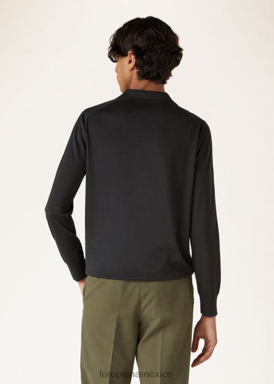 Loro Piana hombres polo niebla del desierto (e05q) 2FPNR1116