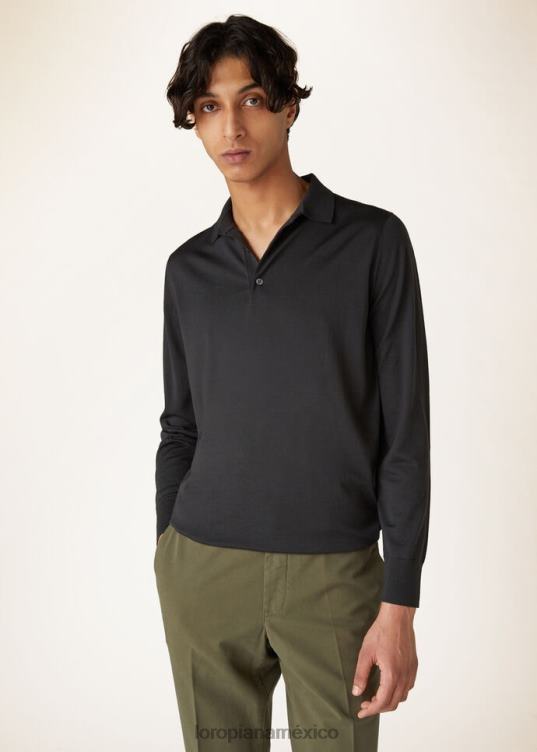 Loro Piana hombres polo niebla del desierto (e05q) 2FPNR1116