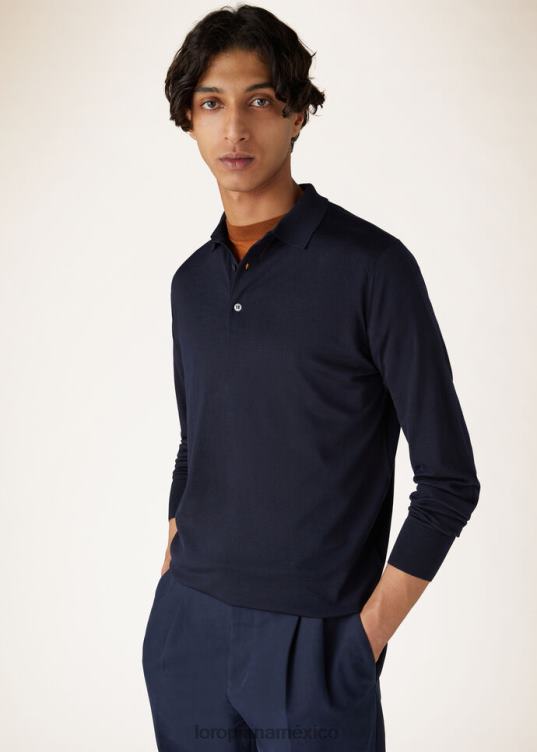 Loro Piana hombres polo niebla del desierto (e05q) 2FPNR1118