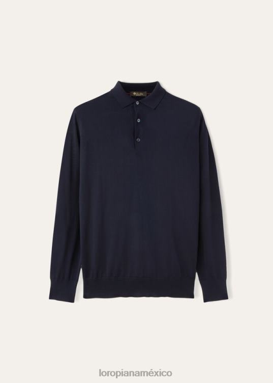 Loro Piana hombres polo niebla del desierto (e05q) 2FPNR1118