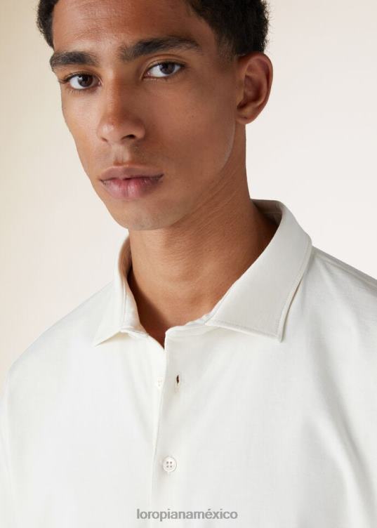 Loro Piana hombres polo playero de assabu lobo ártico (a0dv) 2FPNR1100