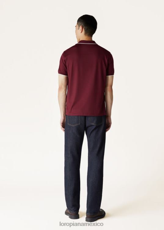 Loro Piana hombres polo playero de goko blanco (1000) 2FPNR1106