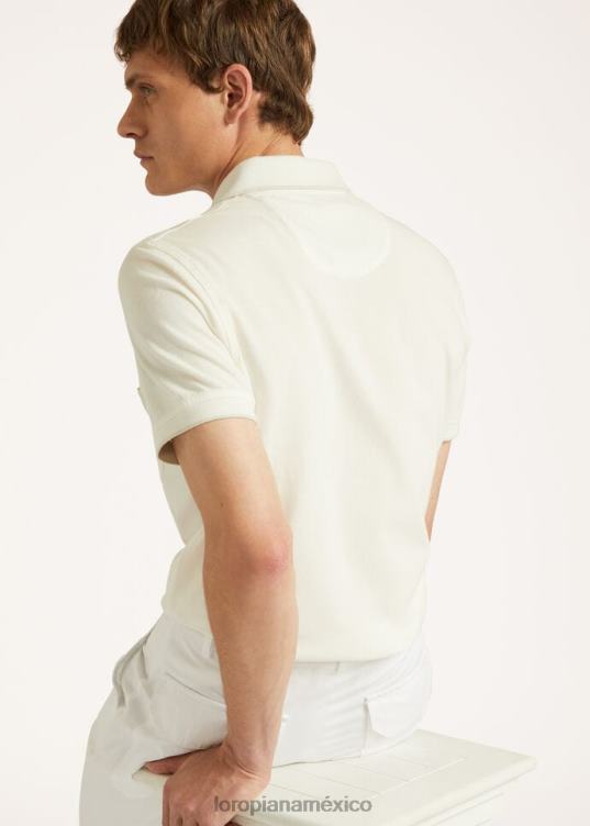 Loro Piana hombres regata de polo blanco (1000) 2FPNR1153