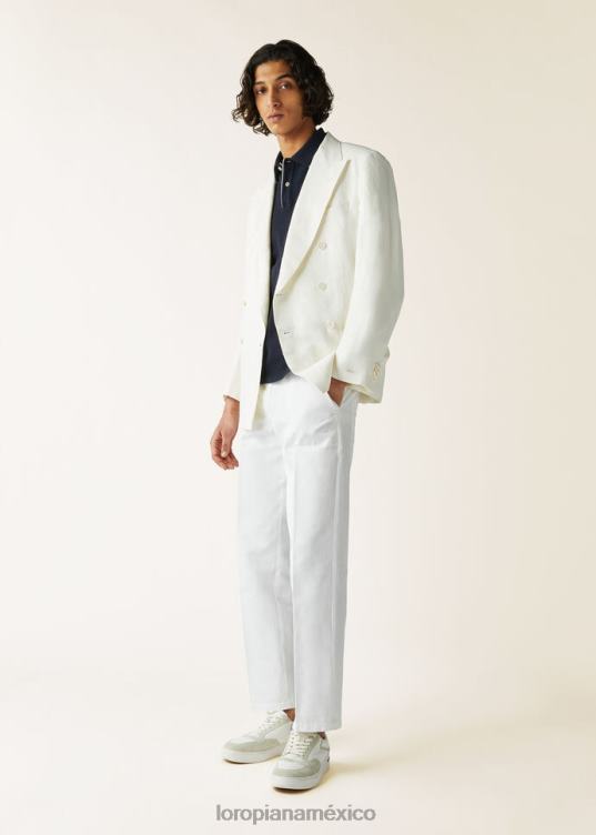 Loro Piana hombres regata de polo blanco (1000) 2FPNR1169