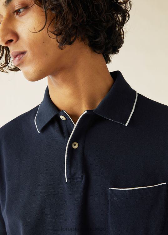 Loro Piana hombres regata de polo blanco (1000) 2FPNR1169