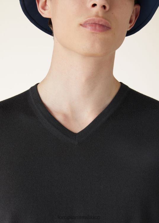 Loro Piana hombres Cash ligero con cuello en V caviar (mb97) 2FPNR839