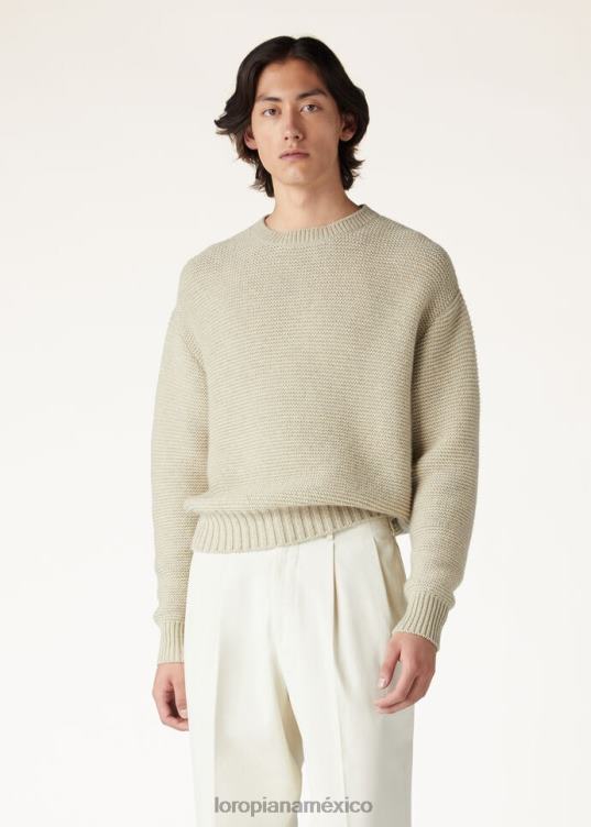 Loro Piana hombres ashi cuello redondo aguas termales mel (50x1) 2FPNR756