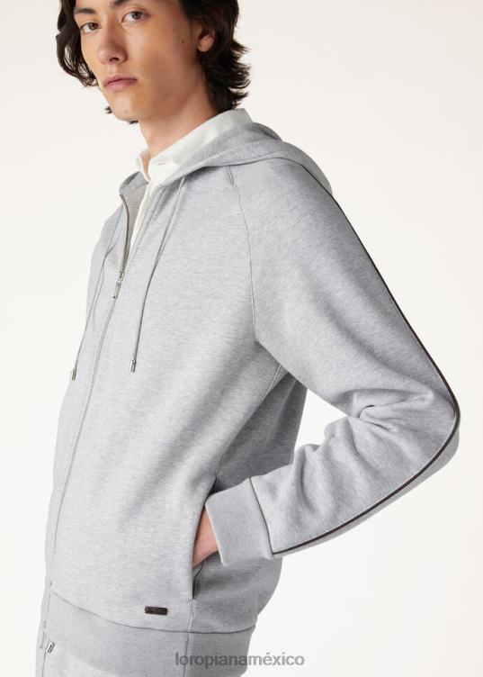 Loro Piana hombres bombardero asago gris glaciar (m0in) 2FPNR1213