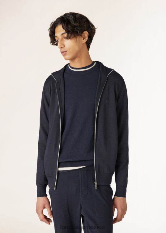 Loro Piana hombres bomber con capucha azul marino (w000) 2FPNR827