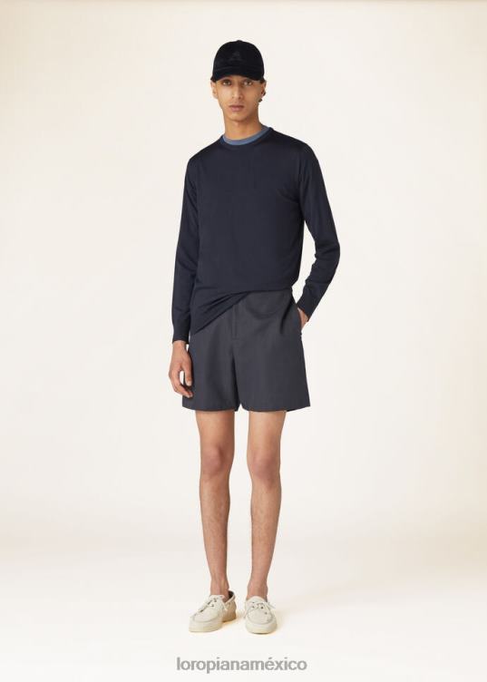 Loro Piana hombres camiseta de cuello redondo niebla del desierto (e05q) 2FPNR828