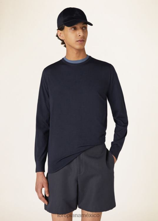 Loro Piana hombres camiseta de cuello redondo niebla del desierto (e05q) 2FPNR828