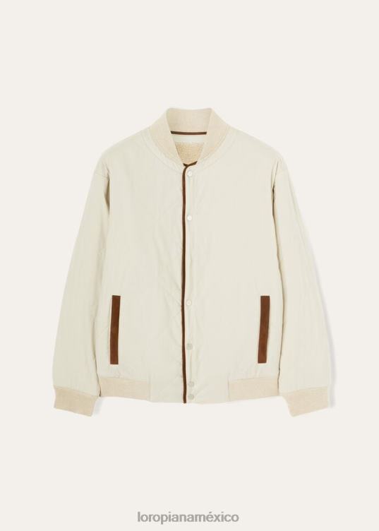 Loro Piana hombres chaqueta bomber arosa amchoor blanco (a0bo) 2FPNR773